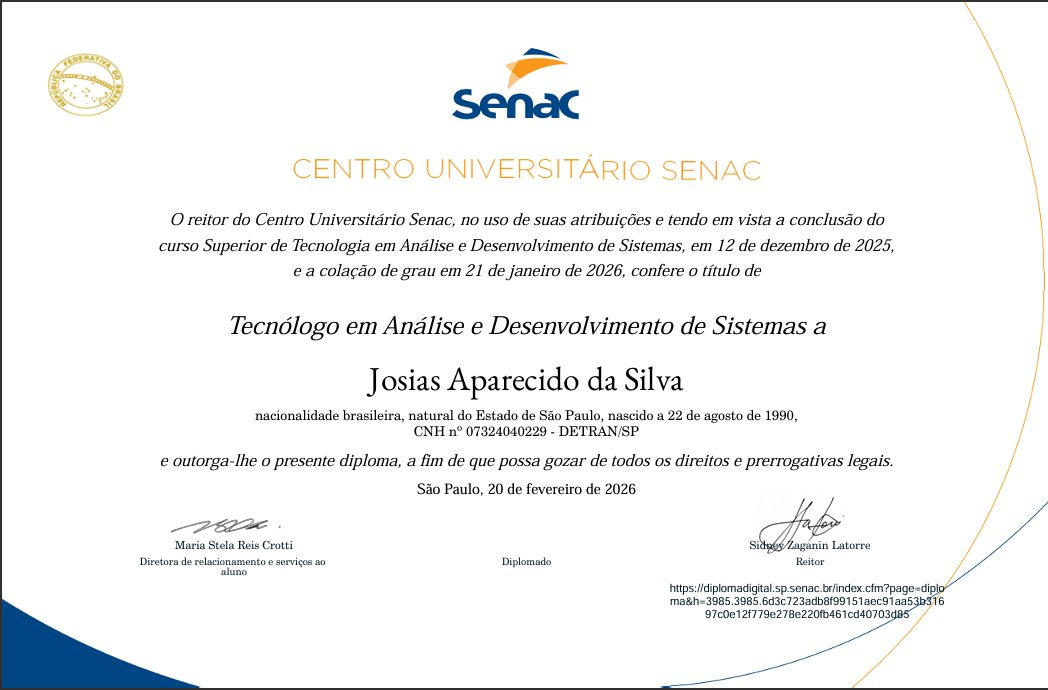 Diploma ADS SENAC
